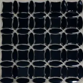 TENAGA COINS GLOSS BLACK MOSAIC TILES