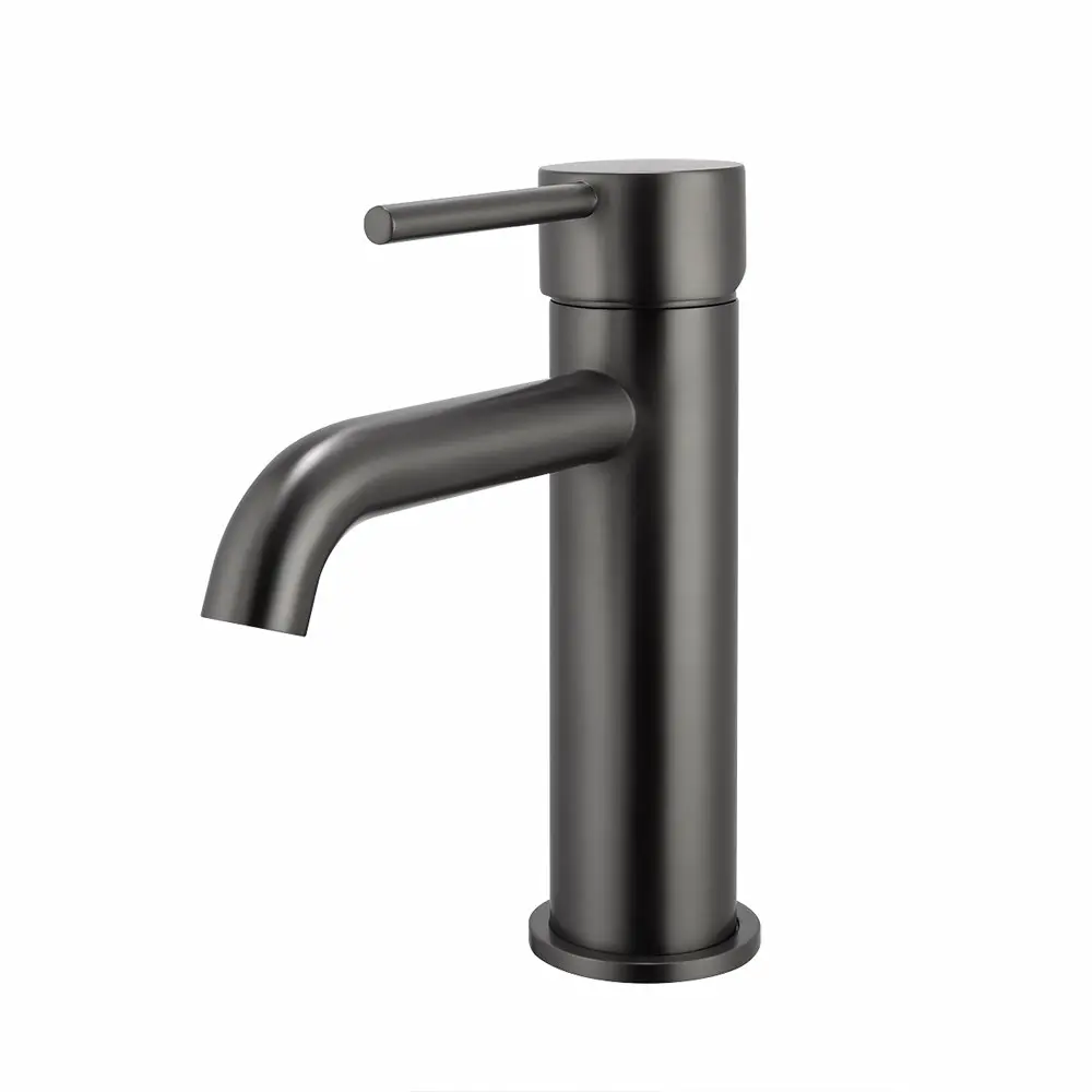 LUCID PIN - Round Gunmetal Basin Mixer