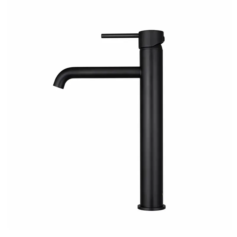 LUCID PIN - Round Black Tall Basin Mixer
