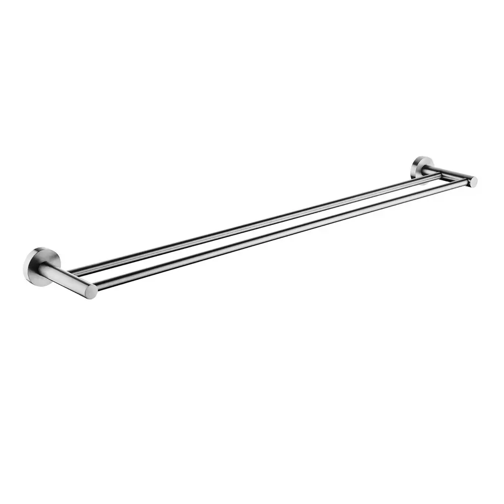 LUCID PIN - Brushed Nickel Cuttable Double Towel Rail 
