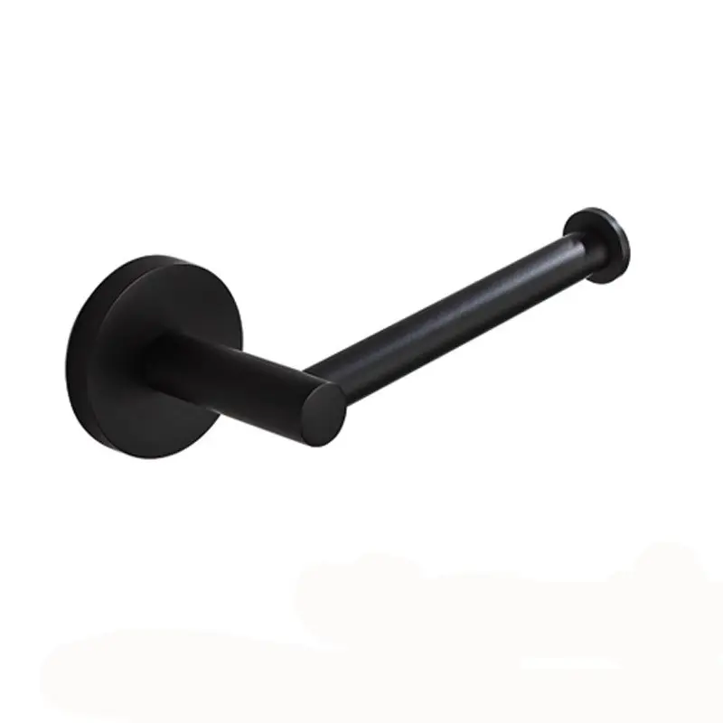 LUCID PIN - Black Round Stainless-Steel Toilet Paper Holder