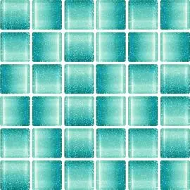 REFLECTIONS FUSION TEAL GLASS MOSAIC TILES 20x20mm