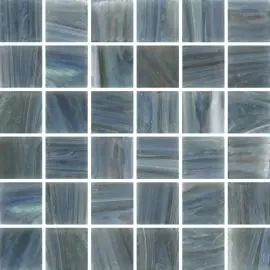 REFLECTIONS PEARL BLUESTONE GLASS MOSAIC TILES 20x20mm