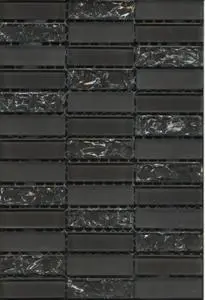 SW ARCTIC GLASS/CRACK MIX MOCHA MOSAIC TILES 15 x 49 x 8mm