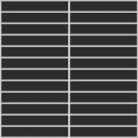 COTTO KITKAT SATIN BLACK MOSAIC TILES 23x147mm