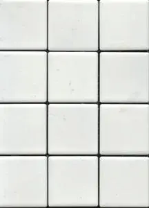 COTTO PALATINO WHITE MATT MOSAIC TILES 48X48mm