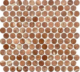 TMS ARTEMIS PENNY ROUND ROJO ALICANTE MOSAIC TILES 23x23mm