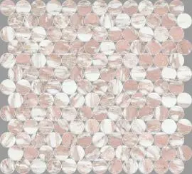 TMS ARTEMIS PENNY ROUND NORWEGIAN PINK MOSAIC TILES 23x23mm