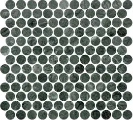 TMS ARTEMIS PENNY ROUND INDIAN GREEN MOSAIC TILES 23x23mm