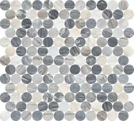 TMS ARTEMIS PENNY ROUND BLUE SANDSTONE MOSAIC TILES 23x23mm