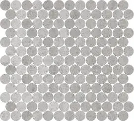 TMS ARTEMIS PENNY ROUND NEW GREY MOSAIC TILES 23x23mm