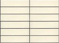 SW MSS IVORY GLOSS RECT MOSAIC TILES 45x195mm
