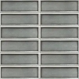 TMS FRAMES CHARCOAL ANTRACITE GLOSS CRACK MOSAIC TILES 47x147mm