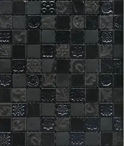 SW LUXOR BLACK MOSAIC TILES 23.5x23.5mm