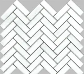 COTTO HERRINGBONE E SATIN BLACK MOSAICS 23X73mm