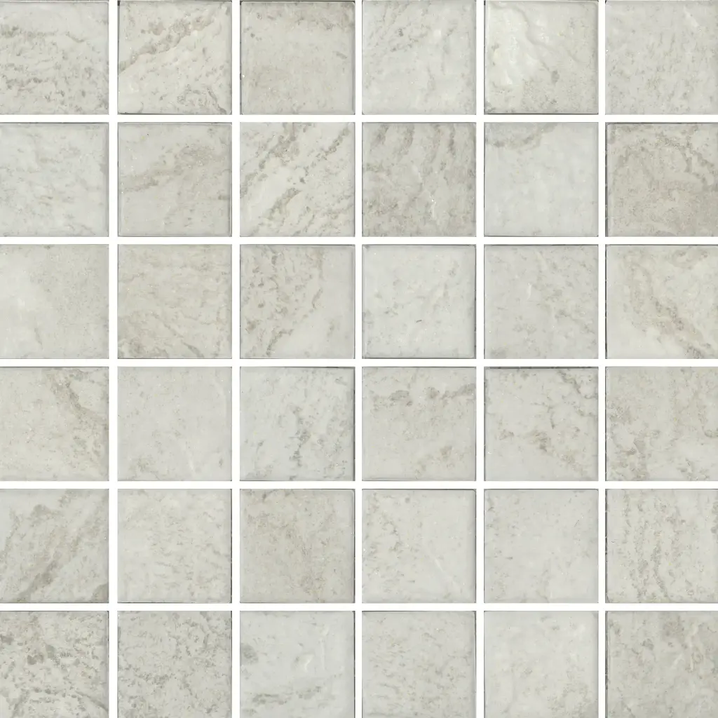 COTTO HIDEAWAY ALPINE SILVER FROST POOL MOSAIC TILES 47x47mm