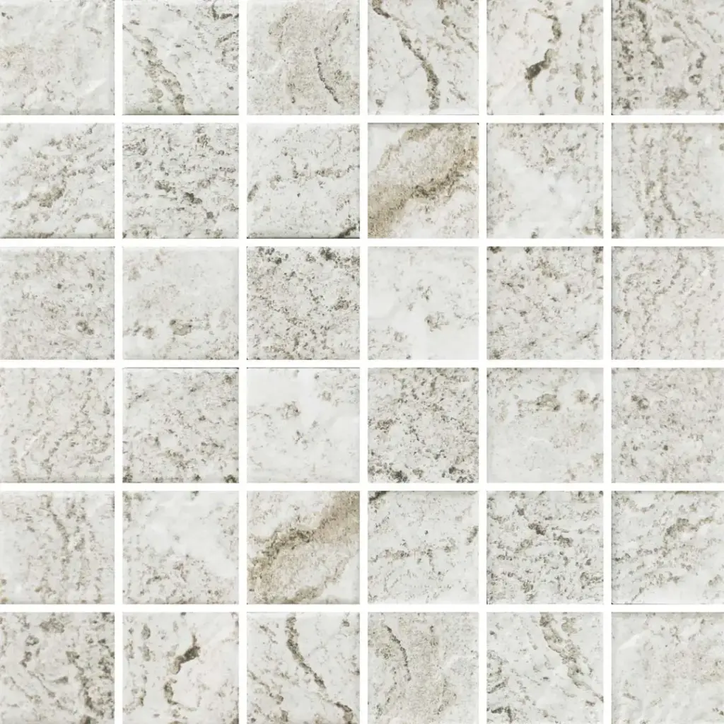 COTTO HIDEAWAY ALPINE LIGHT GREY POOL MOSAIC TILES 47x47mm