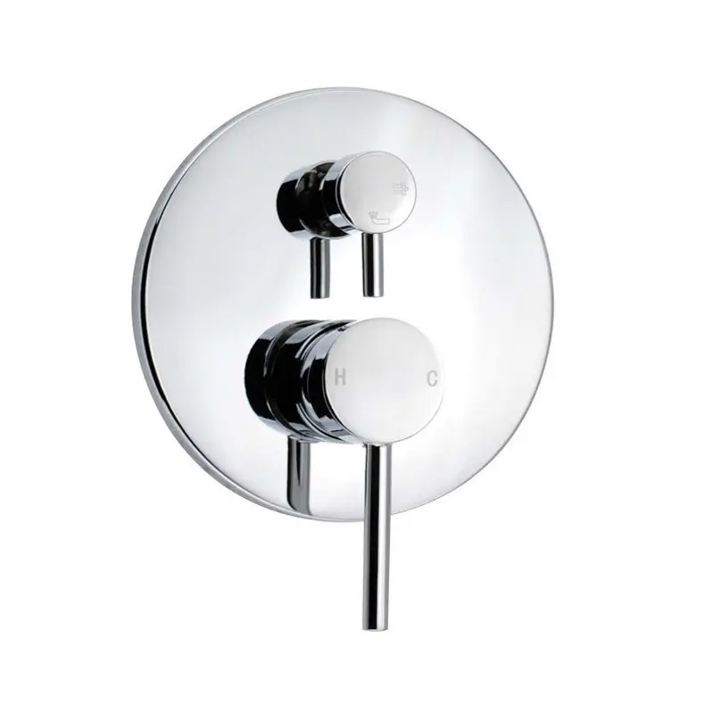 LUCID PIN - Round Chrome Shower/Bath Mixer Diverter