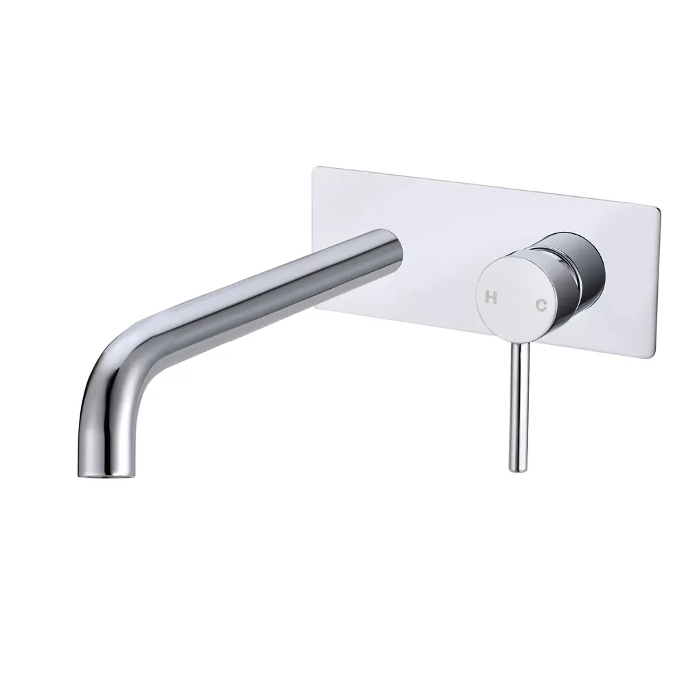 LUCID PIN - Chrome Wall Mixer With Spout