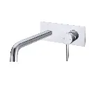 LUCID PIN - Chrome Wall Mixer With Spout