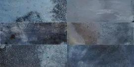 PERONDA RAKU BLUE WALL 6 TILE SCORE 20x40cm