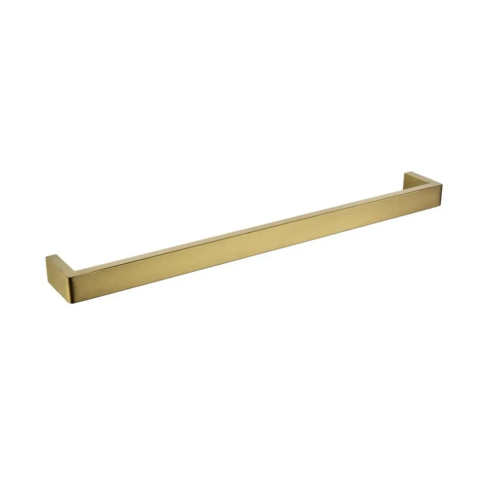 IVANO - 600mm Brushed Brass Single Towel Rail 