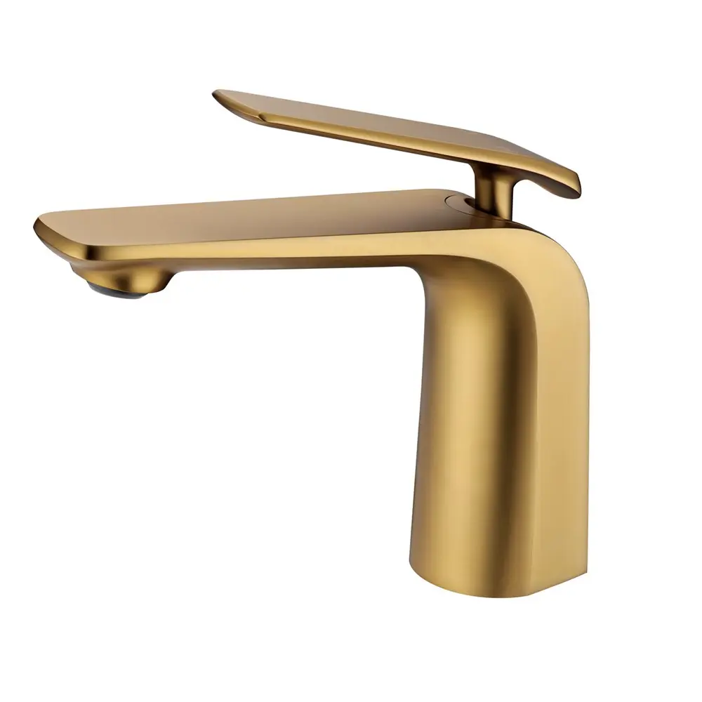 ESPERIA - Brushed Brass Short Basin Mixer 
