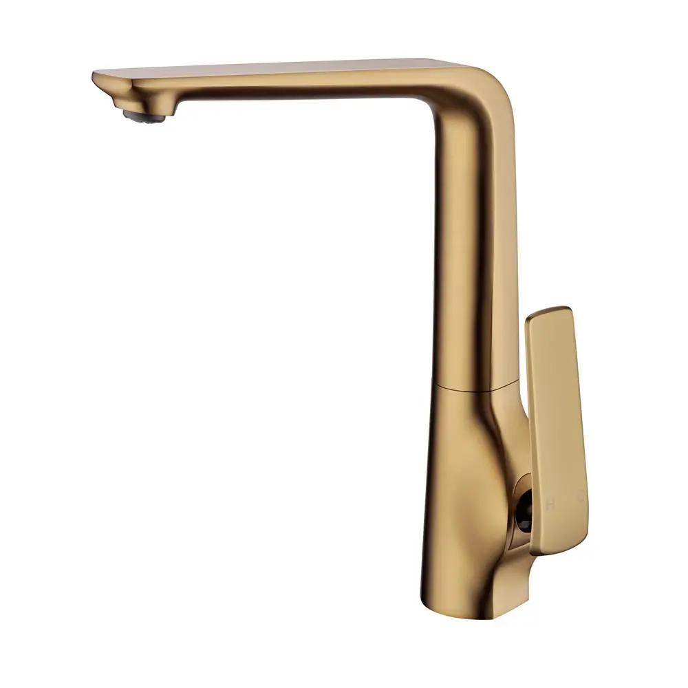 ESPERIA - Brushed Brass Tall Kitchen Mixer Tap