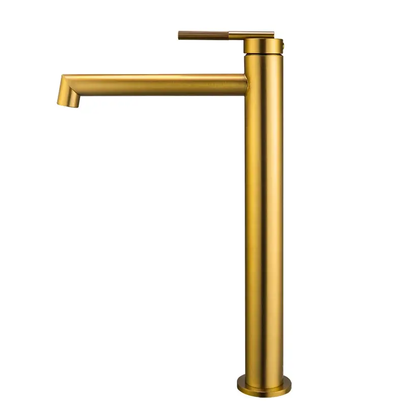CADDENCE - Brushed Brass Tall Basin Mixer