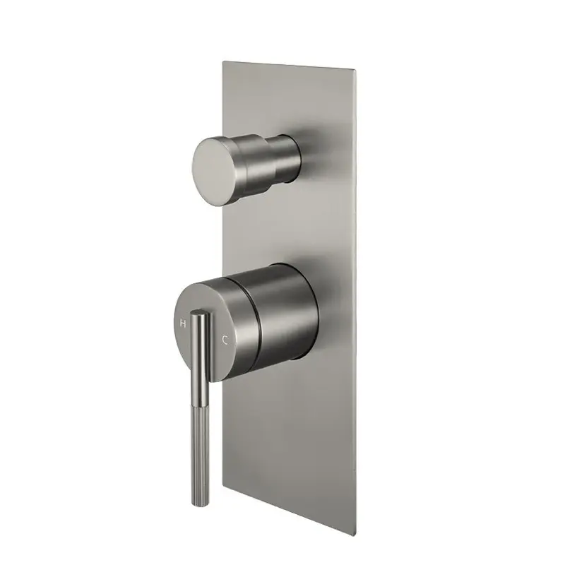 CADDENCE - Brushed Nickel Wall Mixer with Diverter