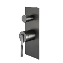 CADDENCE - Brushed Gunmetal Wall Mixer with Diverter