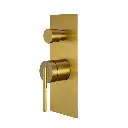 CADDENCE - Brushed Brass Wall Mixer with Diverter
