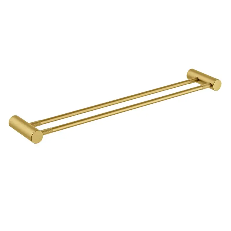 CADDENCE - 800mm Brushed Brass Double Towel Rail