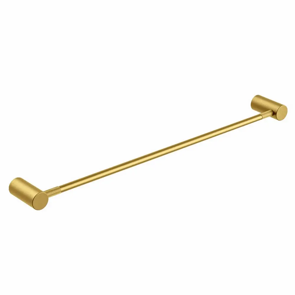 CADDENCE - 600mm Brushed Brass Single Towel Rail 