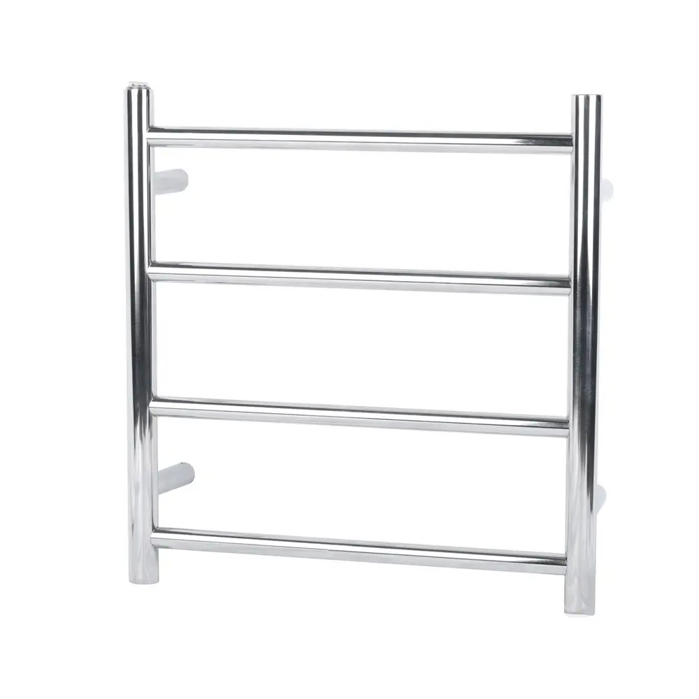 Round Chrome Electric Heated Towel Rack – 4 Bars 