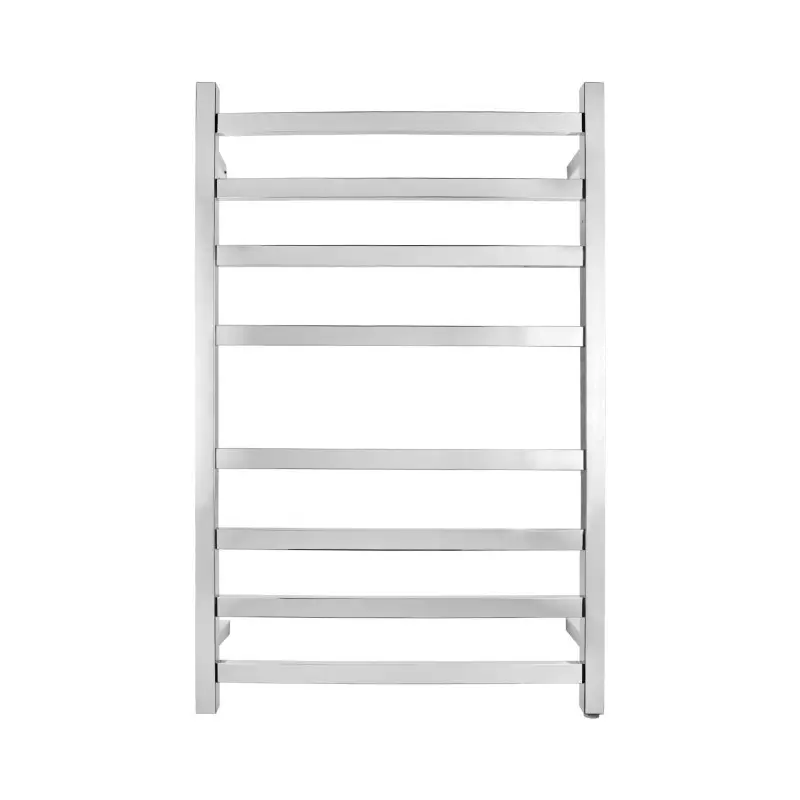 Square Chrome Electric Heated Towel Rack – 8 Bars