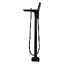 Black Floor Standing Mixer With Diverter & Handheld Shower