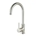 Round Brushed Nickel Standard Kitchen Sink Mixer Tap