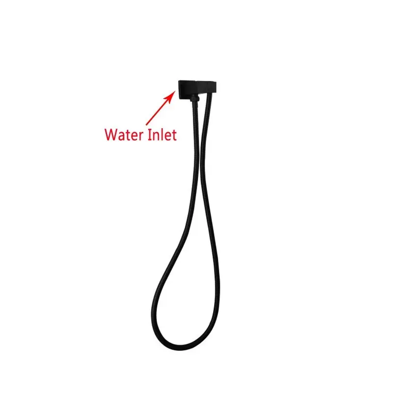 Square Black Hand Shower Rail without Handheld Shower