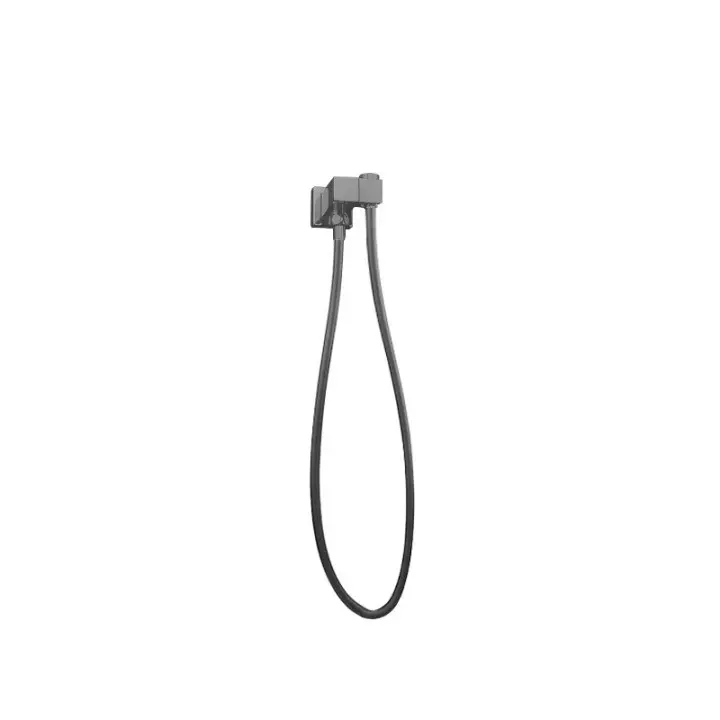 Square Gunmetal Hand Shower Rail without Handheld Shower
