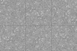 VISION RECTIFIED MATT GLAZED PORCELAIN TERRAZZO DARK GREY FLOOR TILES 60x60mm