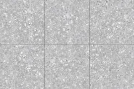 VISION RECTIFIED MATT GLAZED PORCELAIN TERRAZZO LIGHT GREY FLOOR TILES 60x60mm