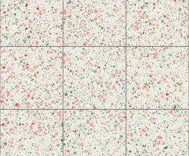 VISION RECTIFIED MATT GLAZED PORCELAIN TERRAZZO WHITE FLOOR TILES 60x60mm