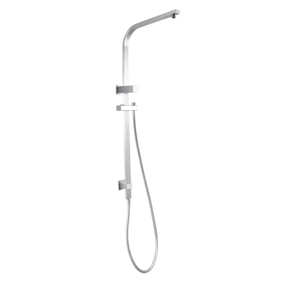 Brushed Nickel Square Shower Rail without Shower Head and Handheld Shower