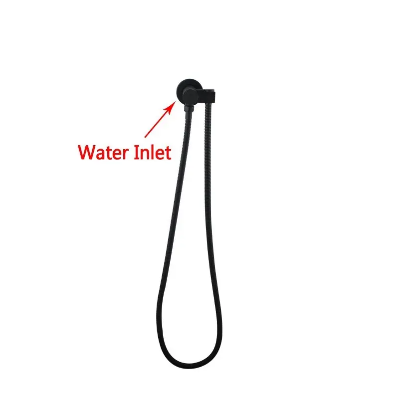 Round Black Handheld Shower Rail without Handheld Shower 