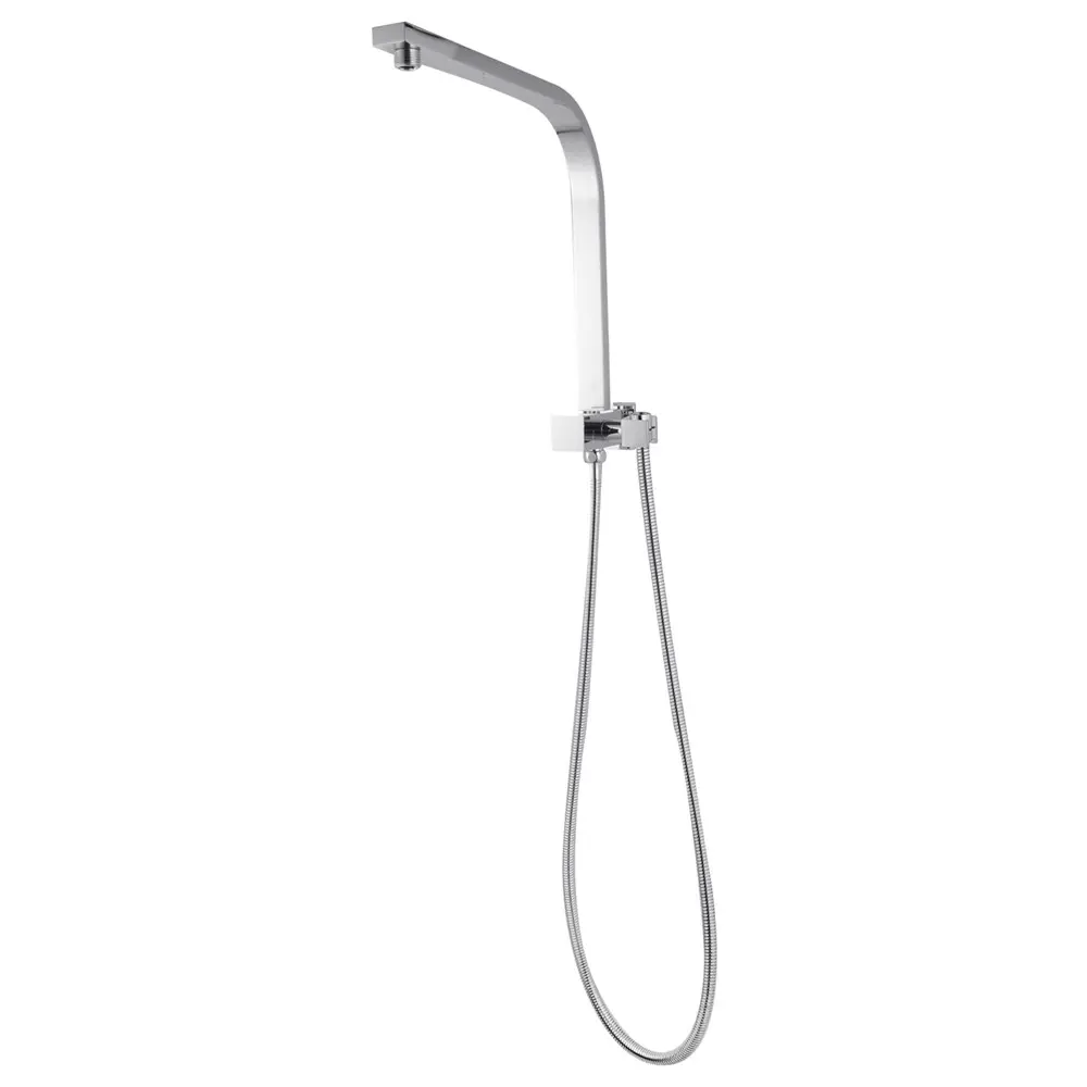 Square Chrome Shower Station without Shower Head and Handheld Shower 