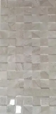 REGENT GLOSS STONE GREY RECTIFIED CERAMIC DECOR WALL TILES 30X60