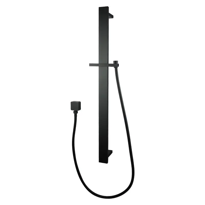 Square Black Sliding Shower Rail without Handheld Shower