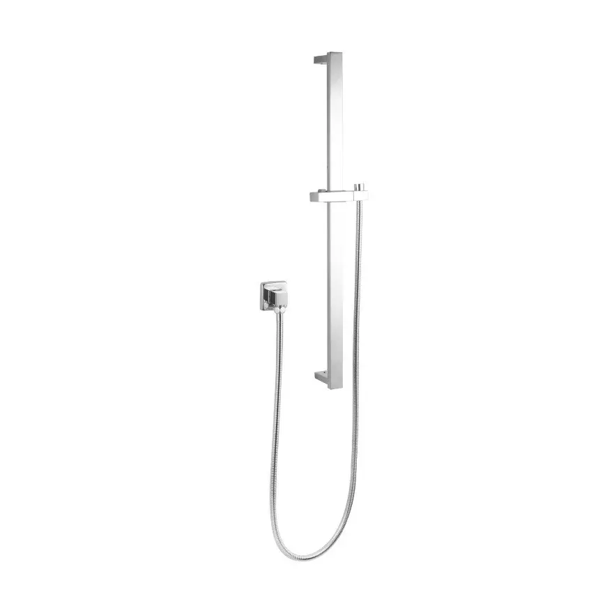 Square Chrome Hand Shower Rail without Handheld Shower