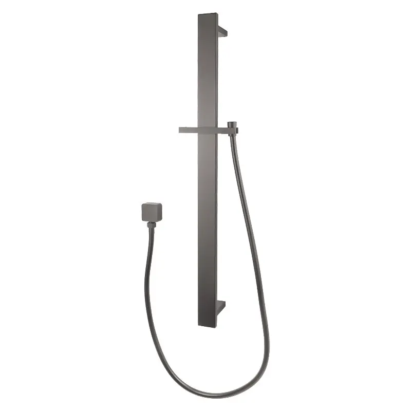 Square Gunmetal Sliding Shower Rail without Handheld Shower 